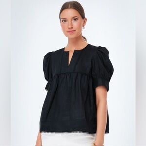 Tuckernuck Black Puff Sleeve Top
